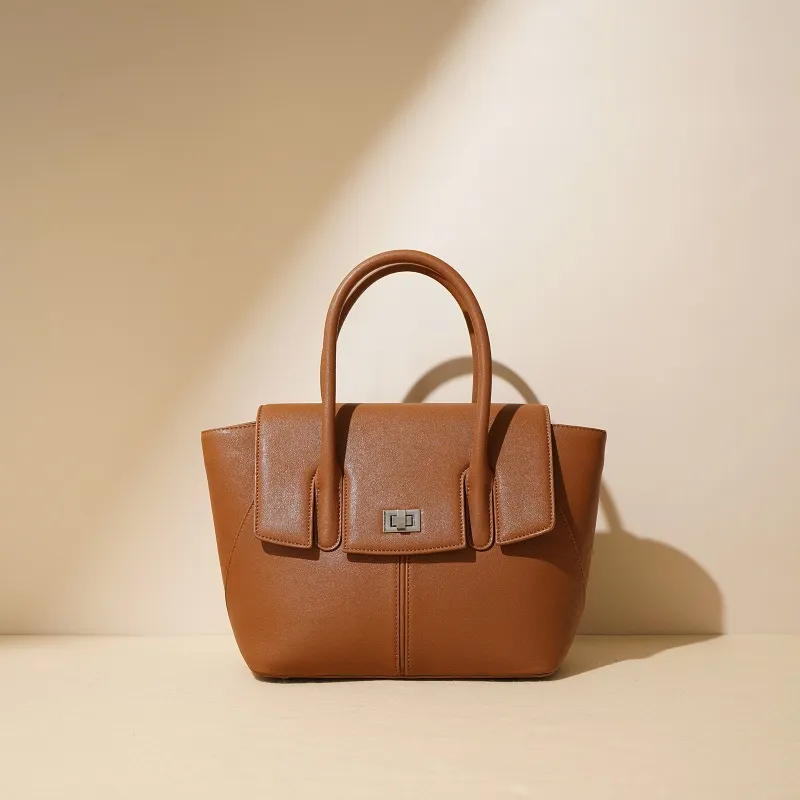 Brun Business Leather Tote Bag